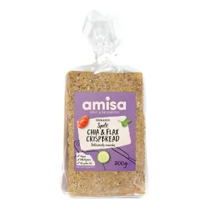 image of Amisa - Spelt Crispbread - Chia Seed & Flax Omega