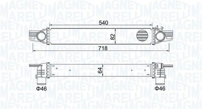 Image of MAGNETI MARELLI Intercooler MAGNETI MARELLI 351319204360