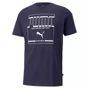 Puma Graphic QT T Shirt Mens - Blue