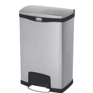 Image of Rubbermaid Slim Jim Step-on Metal Front Step Container - 50 Litre