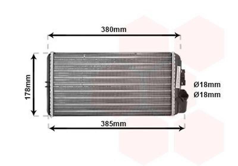 Image of VAN WEZEL Heater matrix VAN WEZEL 30006188
