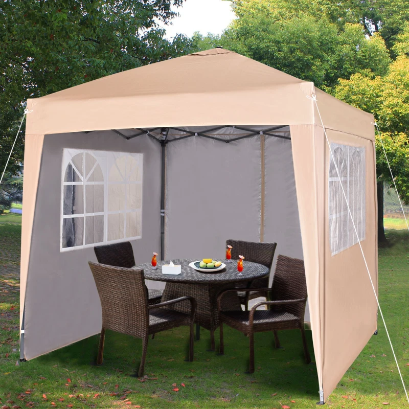 Image of MCC Direct 2X2m Pop up Gazebo with Removable Sides and Storage Bag Beige