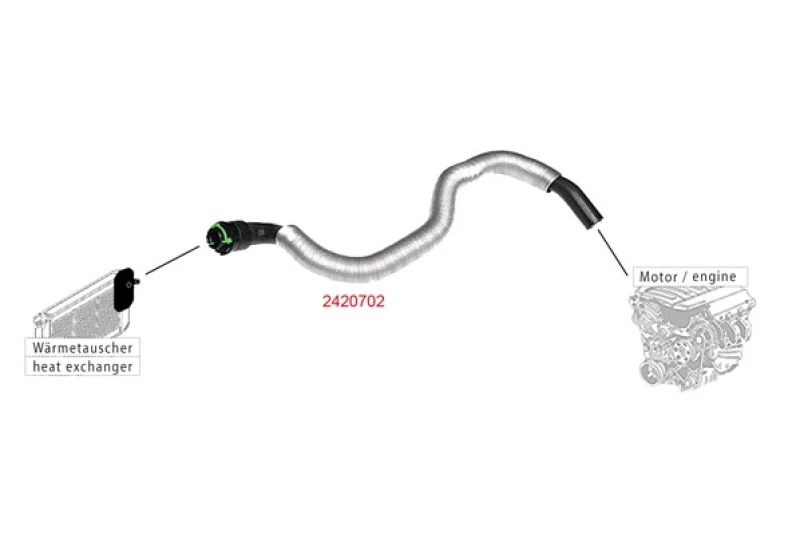Image of Radiator hose METZGER 2420702