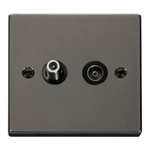 Image of Click Scolmore Deco 1 Gang Non-Isolated Satellite Socket - VPBN157BK
