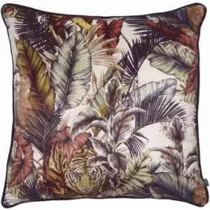 Image of Prestigious Textiles Bengal Tiger Safari Cushion Cover (55cm x 55cm) (Multicoloured) - Multicoloured
