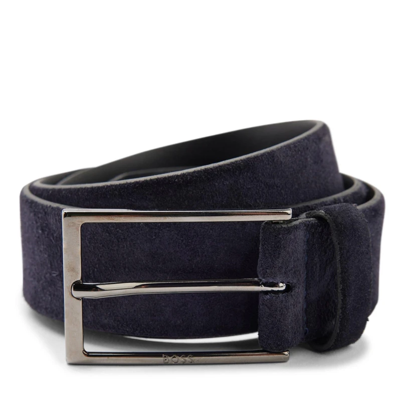 Image of Boss Mens Calindo Sd Leather Belt Dark Blue male 42R (110cm)