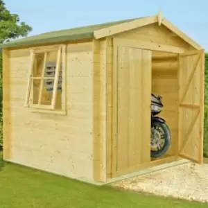Image of Shire Bradley Untreated 19mm Garden Log Cabin 9' x 9'