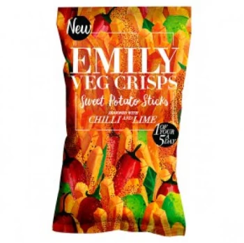 image of Emily Crisps Sweet Potato Sticks - Chilli & Lime - 100g x 8 (Case of 8)