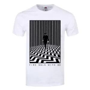 image of Grindstore Mens Fire Walk With Me T-Shirt (3XL) (White)