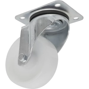 image of Sealey Swivel Plate Castor White Polyamide 100mm