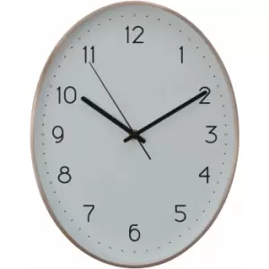 image of Wall Clock Copper / Black Finish Frame Clocks For Living Room / Bedroom / Contemporary Style Oval Shaped Design Metal Clocks For Hallways 4 x 35 x 27