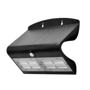 image of Luceco LEXS80B40 6.8W Solar Guardian Wall Light with PIR - Black - 371844