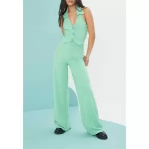 Image of Missguided Tailored Wide Leg Trouser - Green