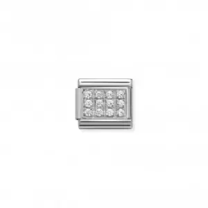 Image of Composable Pave White Zirconia Link 330307/01