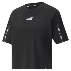 Puma Tape T-Shirt Womens - Black