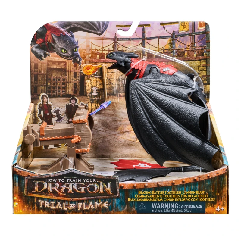 Image of HTTYD How to Train a Dragon Blazing Battles Toothless Cannon Blast Plastic Toys One Size Multi 70677299000