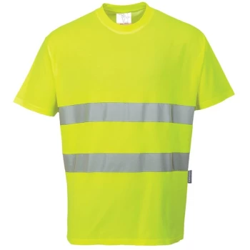 Image of Portwest - S172YER4XL - sz 4XL Cotton Comfort T-Shirt - Yellow