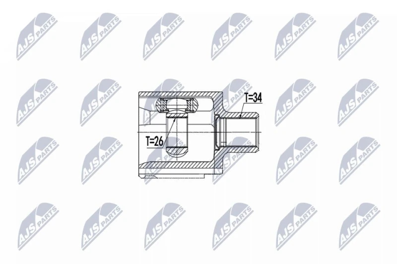 Image of NTY CV joint kit NTY NPW-PL-078
