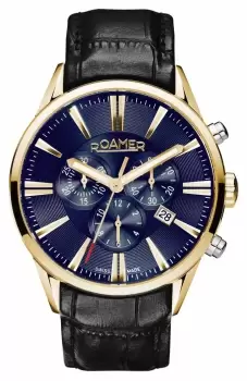 Image of Roamer 508837 47 85 05 Superior Chrono Blue Dial Bicolour Watch