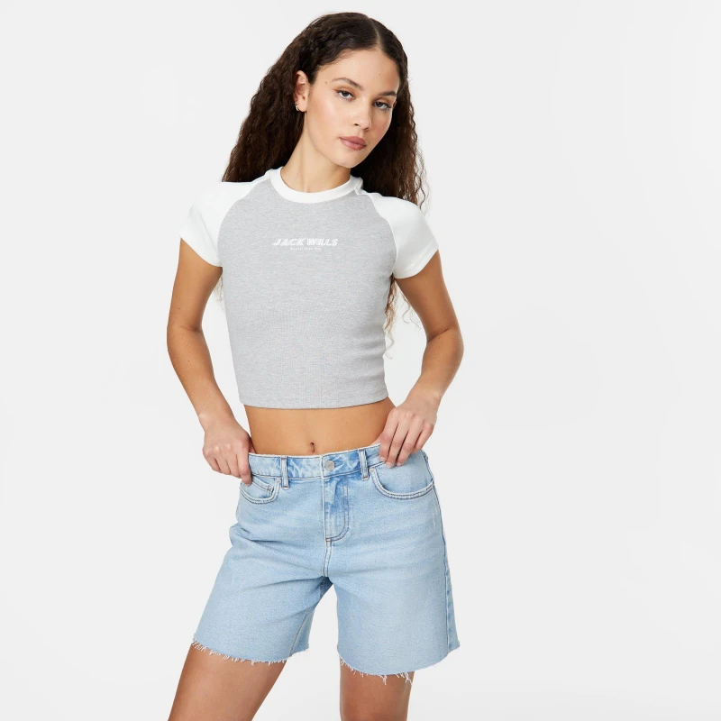 Image of Jack Wills Bermuda Denim Shorts - Blue Blue 8