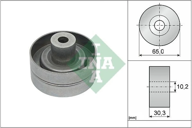 Image of Deflection / guide pulley, V-ribbed belt INA 532 0910 10