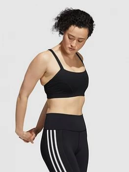 Image of Adidas Yoga Bra - Light Support, Black/White Size M Women