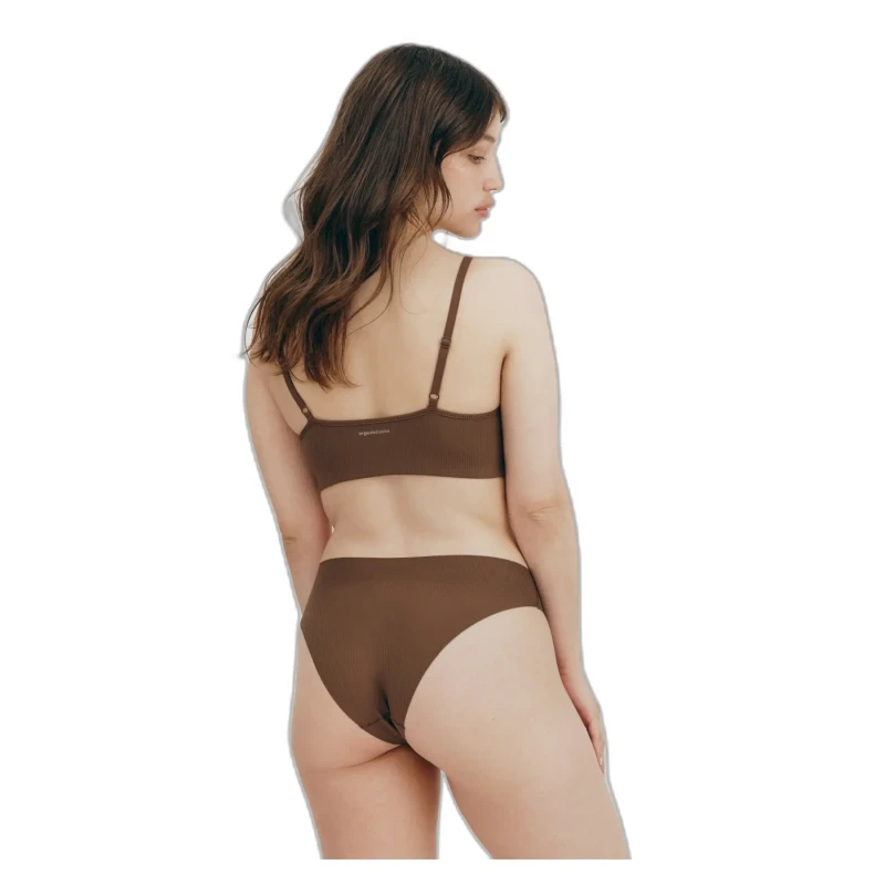Image of Organic Basics Womens panties Organic Basics Naked Rib Brief Marron Female S