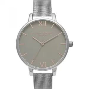 Image of Grey Dial Silver Mesh Watch