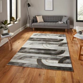 Image of Craft 23430 Grey Gold 120cm x 170cm Rectangle - Grey and Yellow and Multicoloured