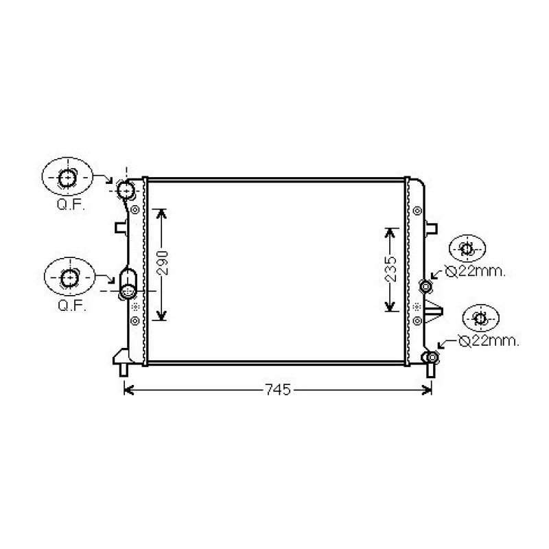 Image of Engine radiator DIEDERICHS DCM3462