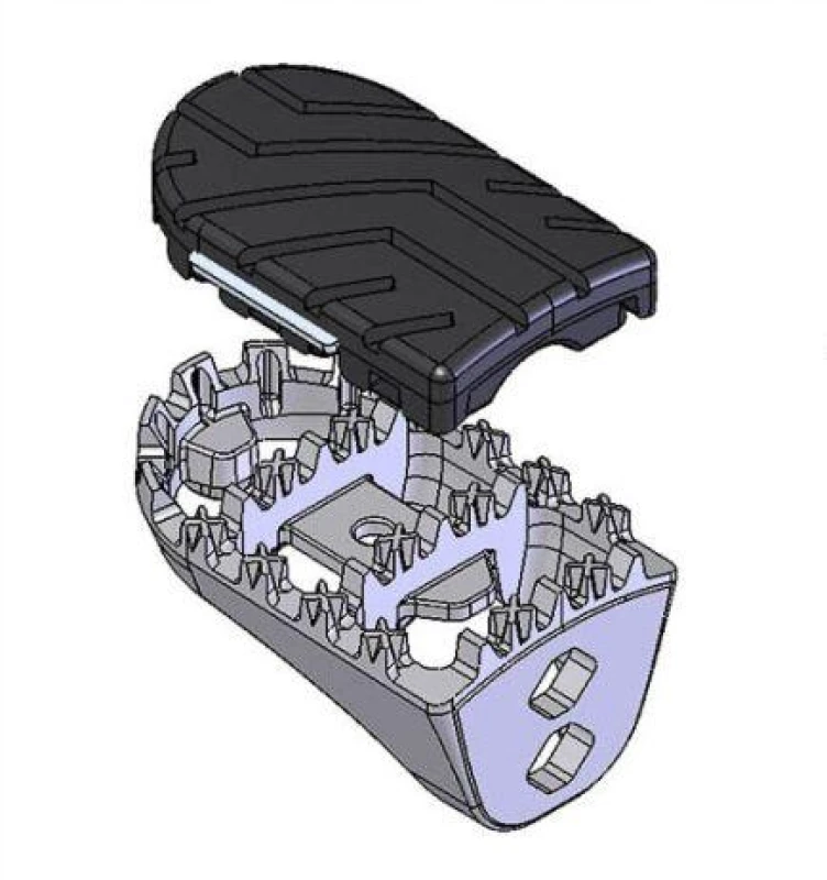 Image of SW-Motech ION footrest kit - Honda XRV650/750 (87-03) XL600V (87-99) CRF1000L., black-silver