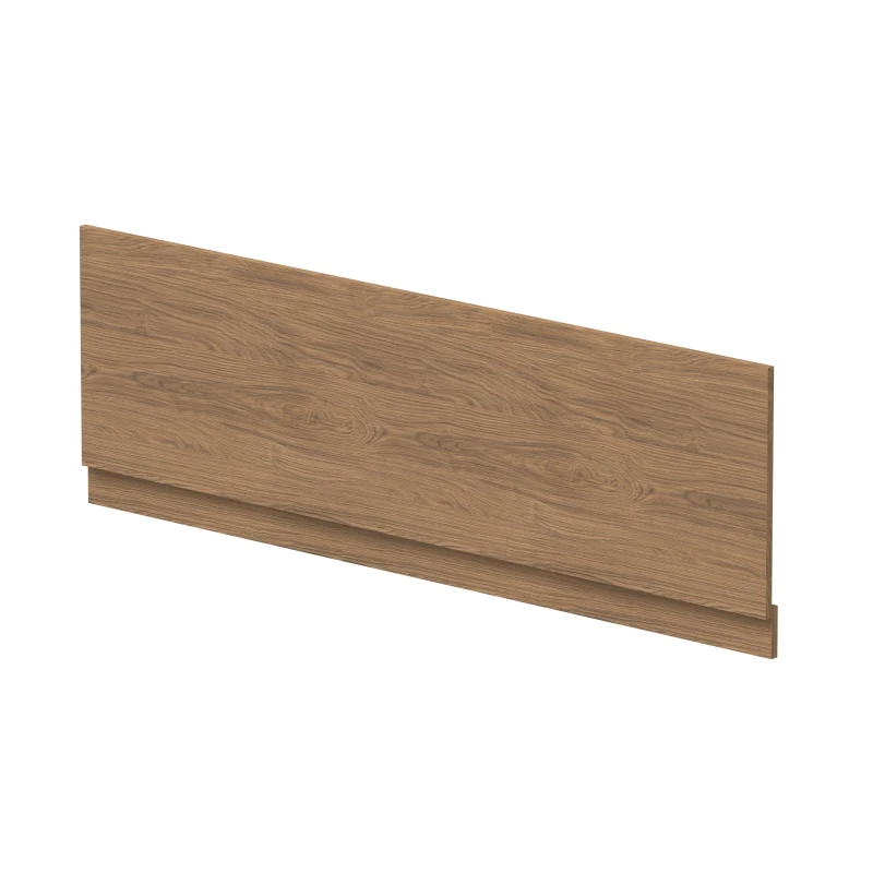 Image of Balterley 1700mm Straight Bath Front Panel & Plinth - Antique Oak in Brown Brown Unisex
