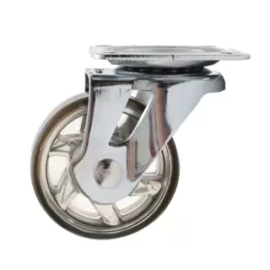 Image of GTV 50mm 30kg Plastic Swivel Castor Wheel Furniture Caster Brown - without Brake
