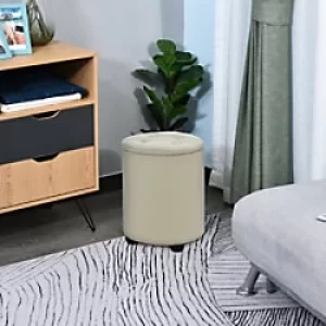 Image of HOMCOM Storage Stool 837-071V70CW 400 mm 300 mm Cream