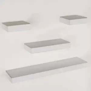 image of Thames twin wall shelf kit with wire uprights & white shelf