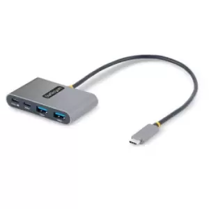 Image of StarTech.com 4-Port USB-C Hub with 100W Power Delivery Pass-Through - 2x USB-A + 2x USB-C - USB 3.0 5Gbps - 1ft (30cm) Long Cable - Portable USB Type-