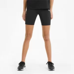 PUMA Modern Sports Womens Short Leggings, Black/Georgia Peach, size X Small, Clothing