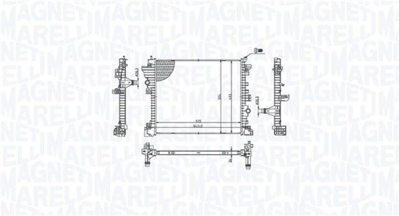 Image of MAGNETI MARELLI Engine radiator MAGNETI MARELLI 350213214300