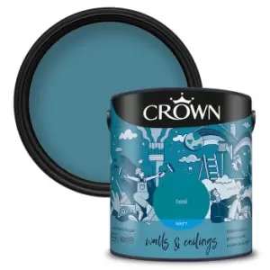 image of Crown Standard Matt Emulsion Teal - 2.5L