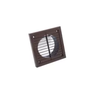 image of 150mm 6 Fixed Louvre Grille - Brown