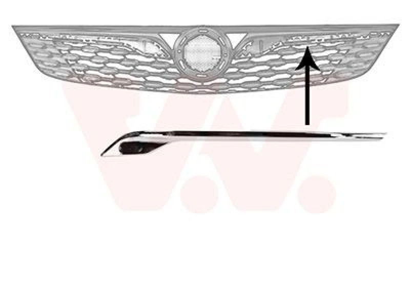Image of VAN WEZEL Trim / Protective Strip, radiator grille VAN WEZEL 3812511