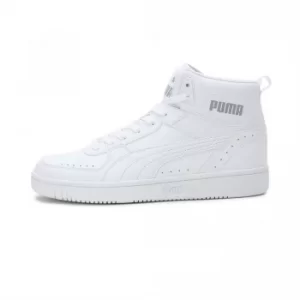 image of Womens PUMA Rebound Joy Trainers, White/Limestone Size 10 Shoes