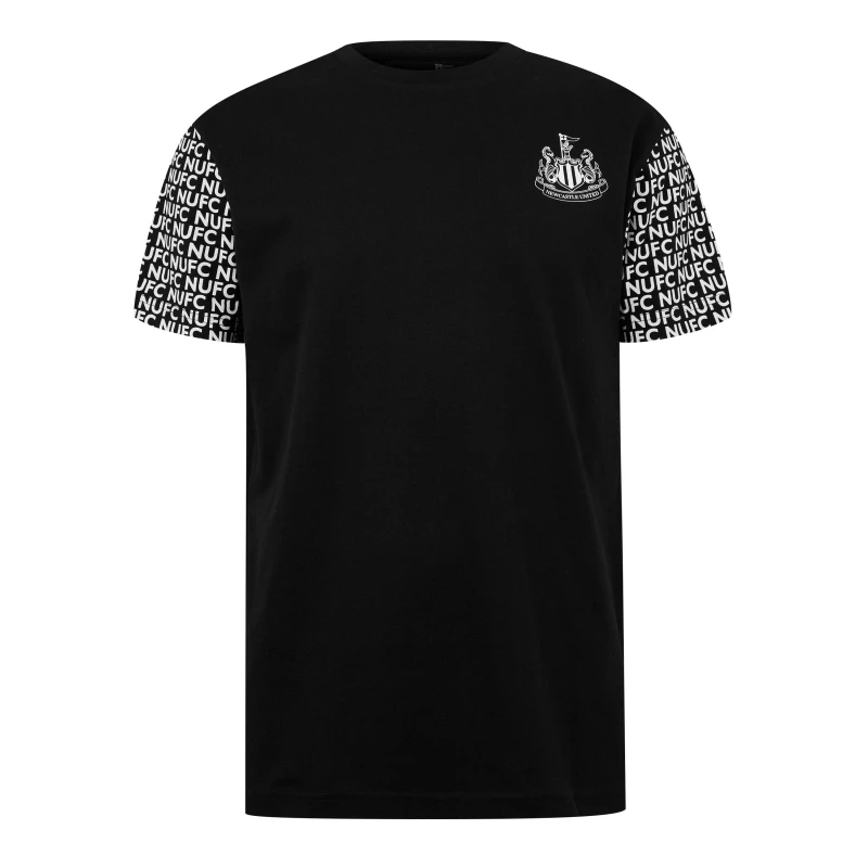 Image of Source Lab SLab Newcastle United Graphic T-Shirt Mens Black male Medium