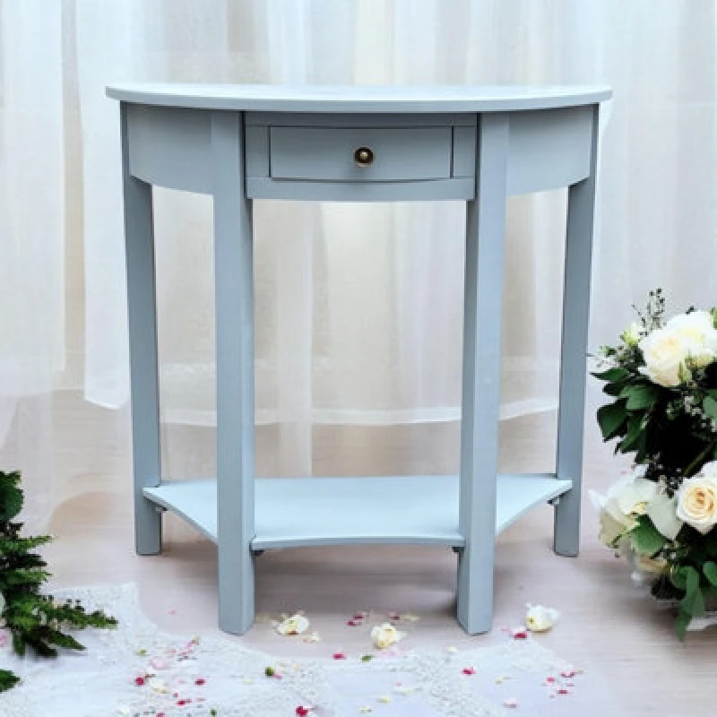 Image of Single Drawers Side Table - L35 x W80 x H80cm - Light Blue MinsterStylishLivingLtd9076