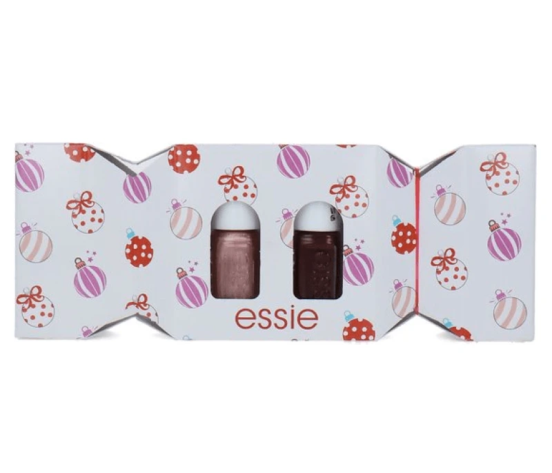 Image of Essie Christmas Duo Nail Polish Kit Bordeaux & Penny Talk- Here's A Merry Mani Treat For You