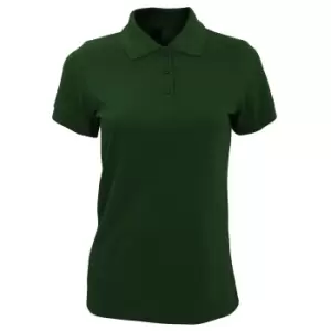 image of SOLs Womens/Ladies Prime Pique Polo Shirt (L) (Bottle Green)