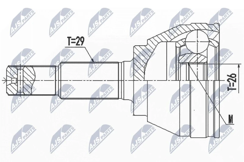Image of NTY CV joint kit NTY NPZ-NS-097