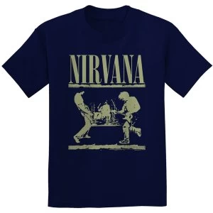 Image of Nirvana - Stage Unisex Large T-Shirt - Blue