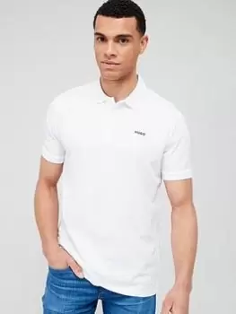 Image of HUGO Donos222 Polo Shirt - White, Size 2XL, Men