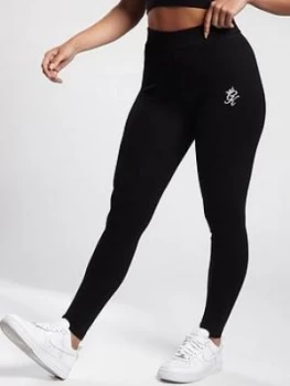 Gym King Ribbed Leggings - Black